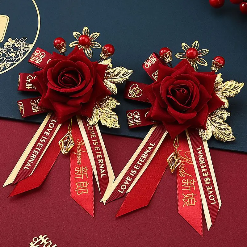 Corsage Bride and Groom Wedding Corsage High-end Wedding Bride and Groom Corsage Brooch Valentines Day Gift Wedding Decorations
Corsage Bride and Groom Wedding Corsage High-end Wedding Bride and Groom Corsage Brooch Valentines Day Gift Wedding Decorations