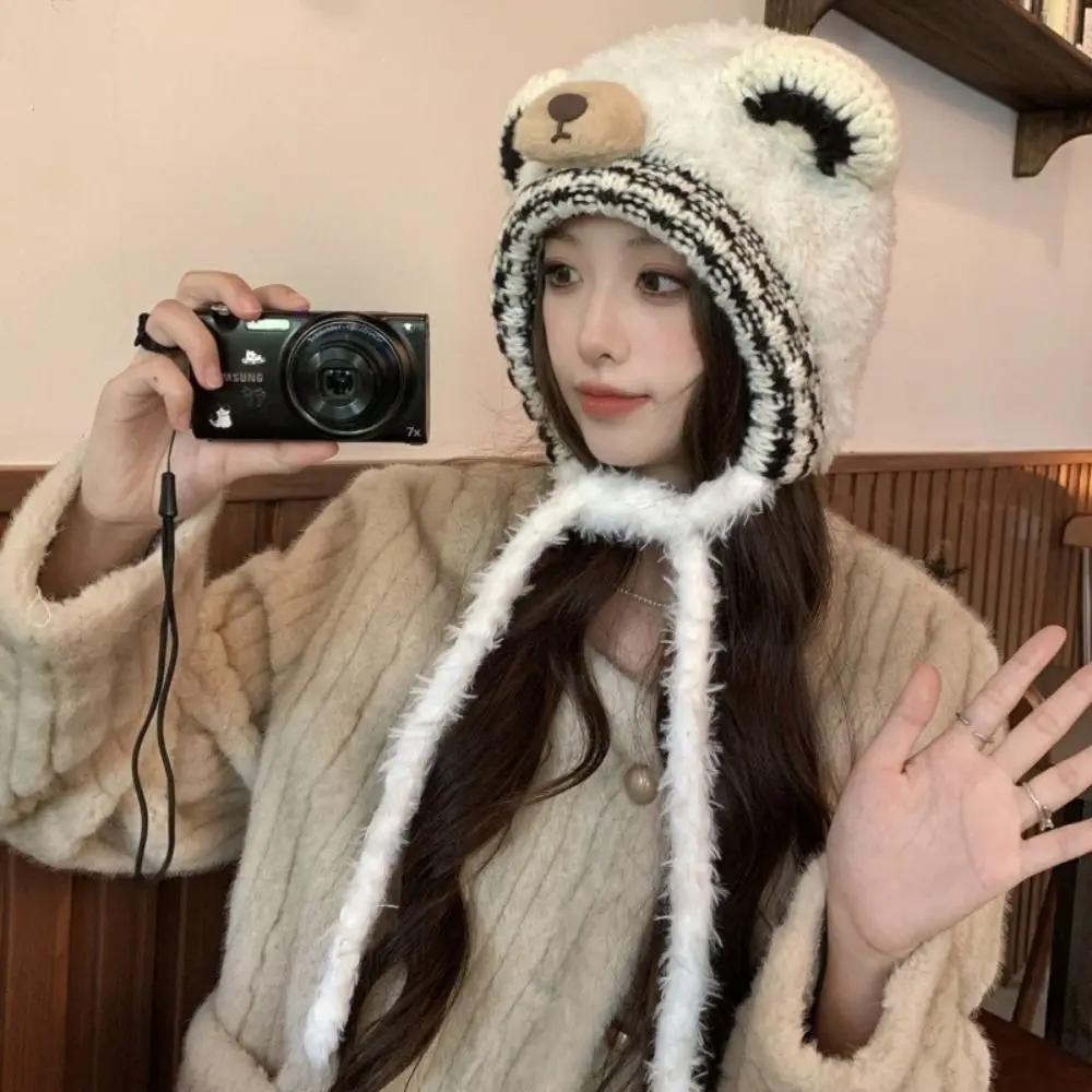 Cold-proof Faux Fur Beanies Hat Cold Protection Cute Warm Bear Ear Hat Thicken Furry Ear Protection Caps Women Accessories
Cold-proof Faux Fur Beanies Hat Cold Protection Cute Warm Bear Ear Hat Thicken Furry Ear Protection Caps Women Accessories