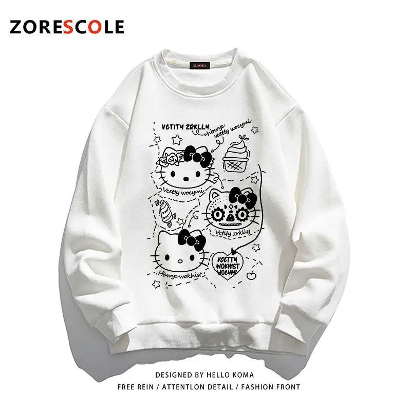 Sanrio, Hello Kitty Американский мультяшный Печатный бархатный свитер, Модный женский осенне-зимний Универсальный студенческий большой жакет
Sanrio, Hello Kitty Американский мультяшный Печатный бархатный свитер, Модный женский осенне-зимний Универсальный студенческий большой жакет
