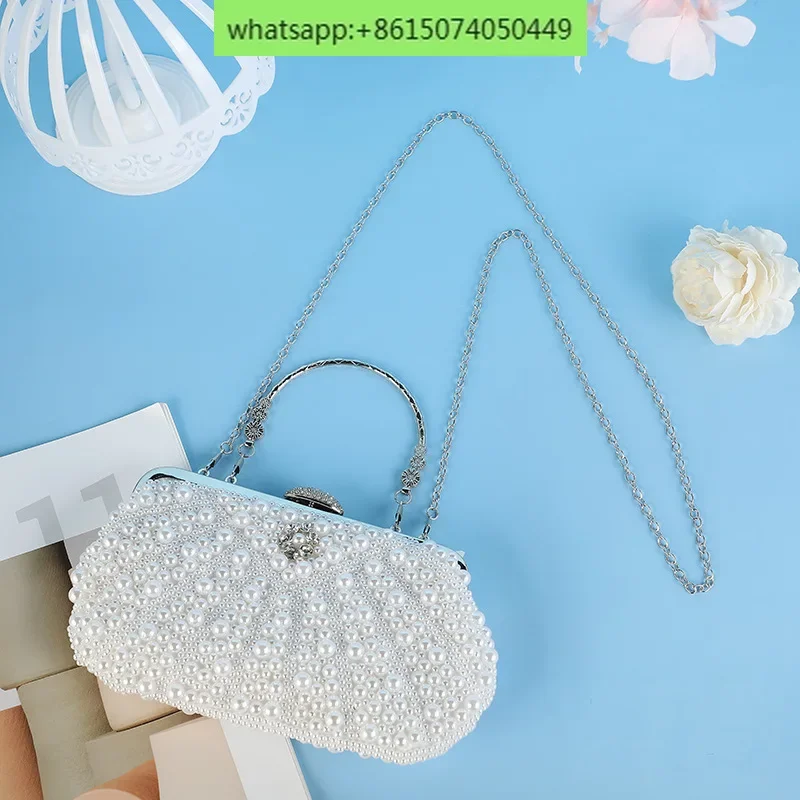 Diamond studded banquet handbag paired with pearl handbag for formal dress, women's new high-capacity banquet bag
Diamond studded banquet handbag paired with pearl handbag for formal dress, women's new high-capacity banquet bag