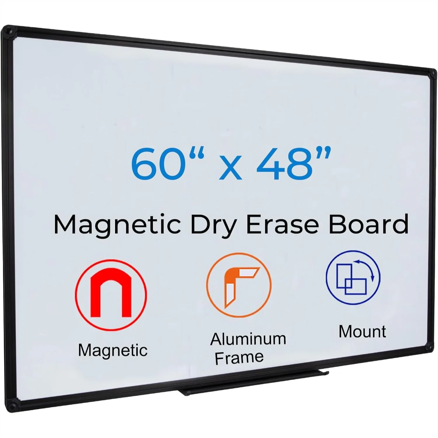 60 x 48 Inch Black Frame Magnetic Whiteboard, Dry Erase Board for Home Office, Anti-Ghosting Surface with Tray
60 x 48 Inch Black Frame Magnetic Whiteboard, Dry Erase Board for Home Office, Anti-Ghosting Surface with Tray
