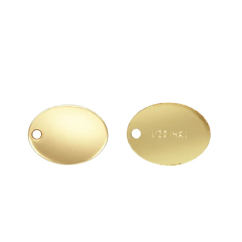 10pcs 14K Gold Filled Oval Quality Tags with Hole for Bracelet Necklace Extender Chain
10pcs 14K Gold Filled Oval Quality Tags with Hole for Bracelet Necklace Extender Chain