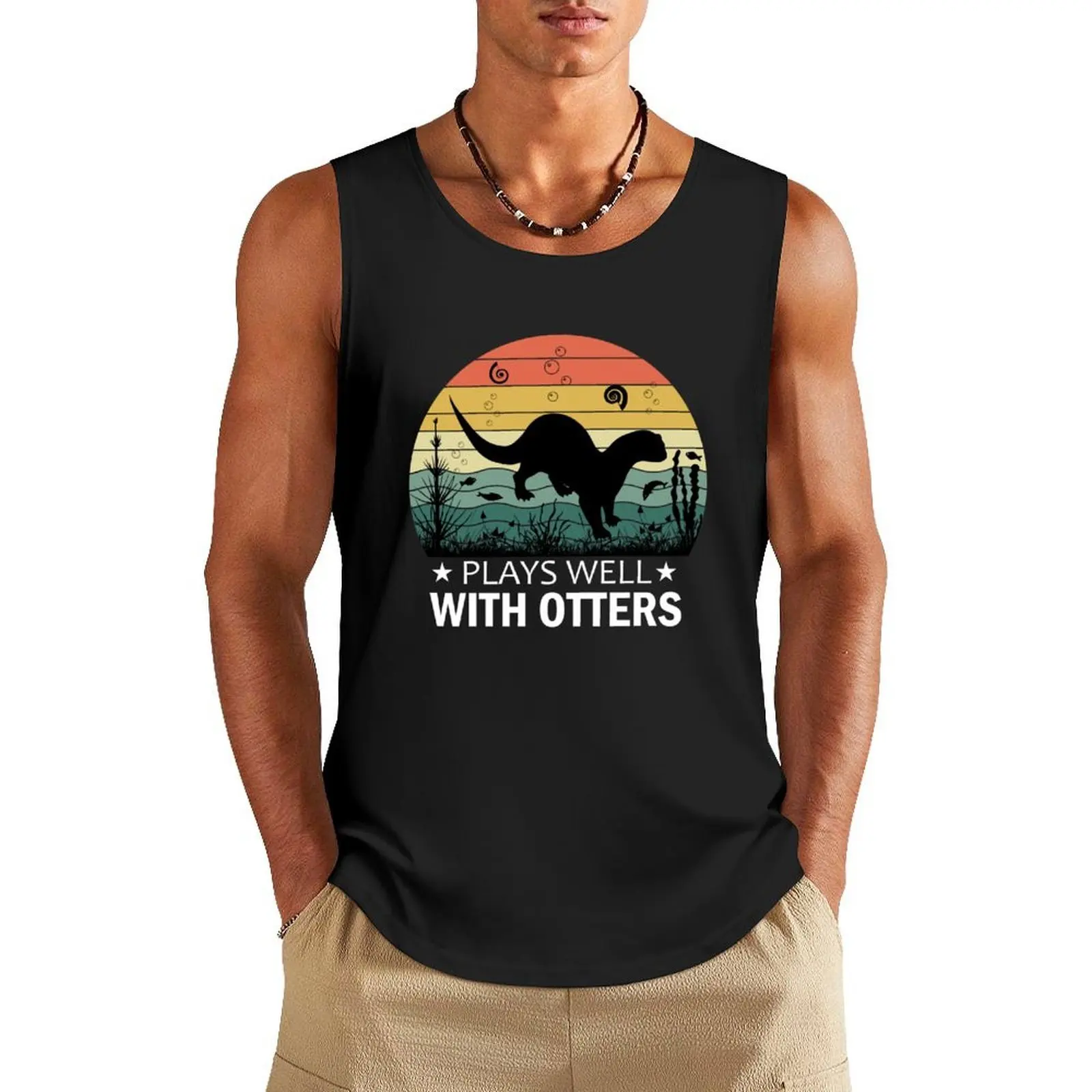 Plays Well With Otters - Funny Otter Pun Tank Top tops gym clothes man T-shirt sports
Plays Well With Otters - Funny Otter Pun Tank Top tops gym clothes man T-shirt sports