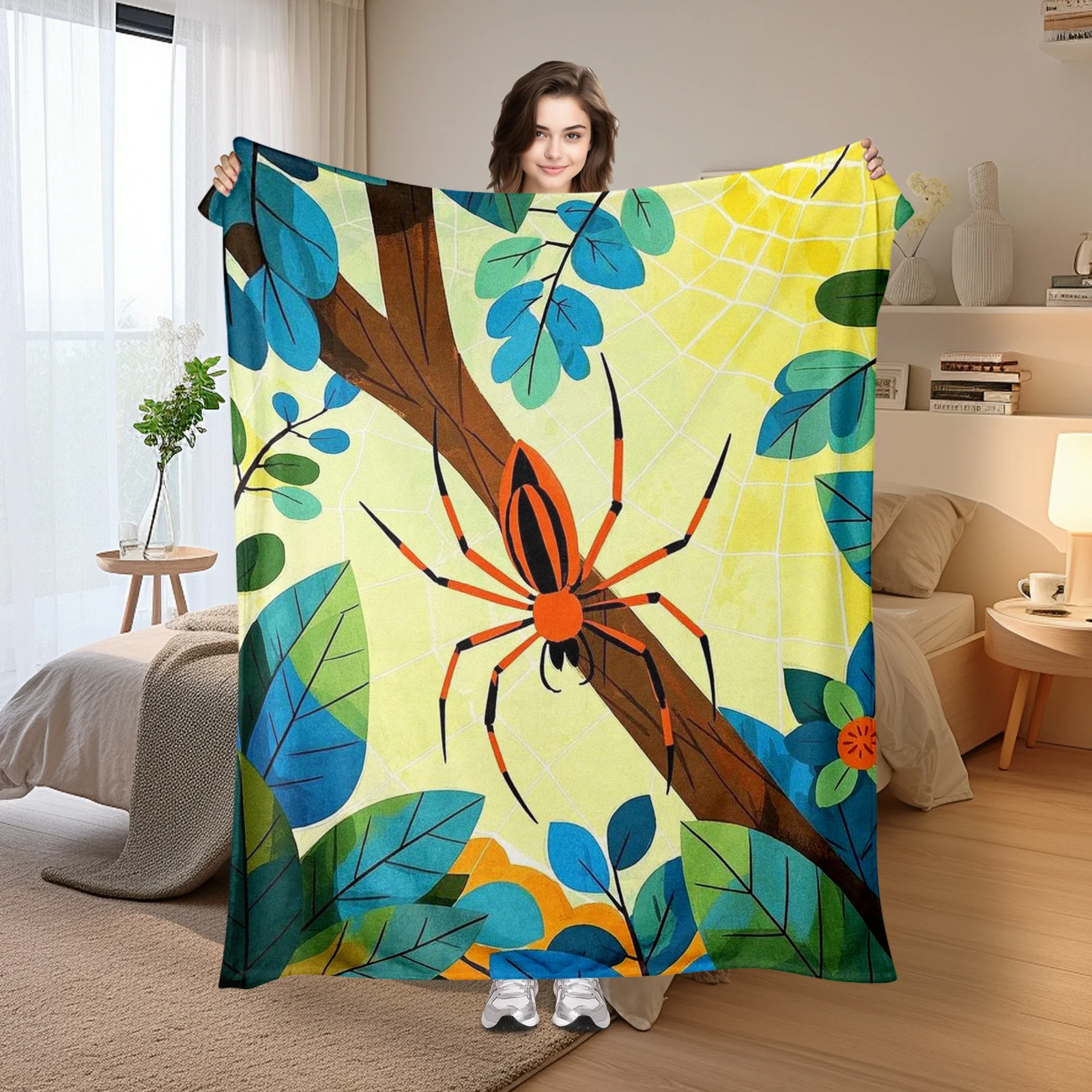 Whimsical Spider Cartoon Blanket With Clothes And Flowers For Playful And Unique Home Decor Aesthetic
Whimsical Spider Cartoon Blanket With Clothes And Flowers For Playful And Unique Home Decor Aesthetic