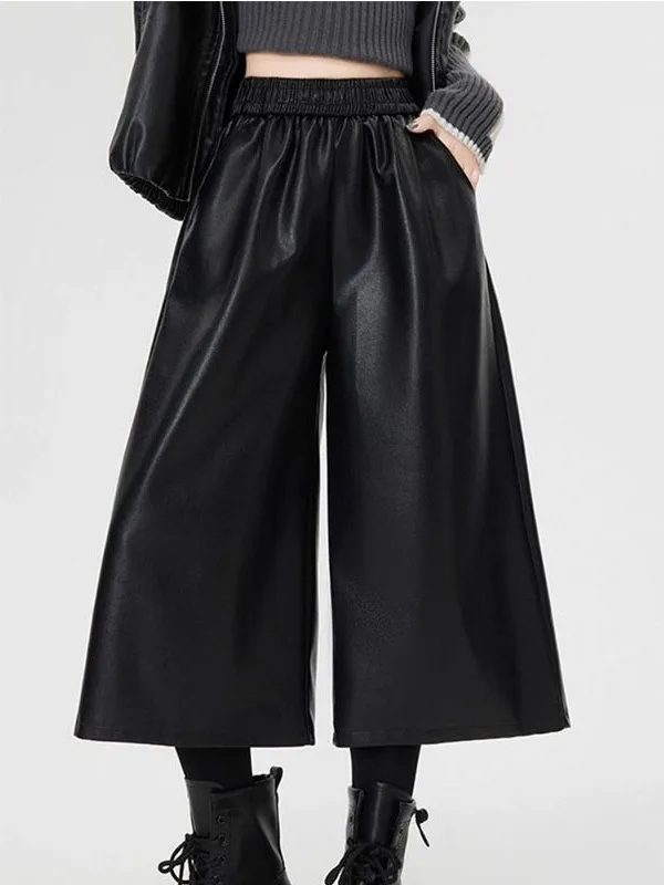 Slimming Effect Autumn Winter plus Size Women's Casual Pants Loose PU Leather Commute Wide Leg Pants High Waist Straight Cut
Slimming Effect Autumn Winter plus Size Women's Casual Pants Loose PU Leather Commute Wide Leg Pants High Waist Straight Cut