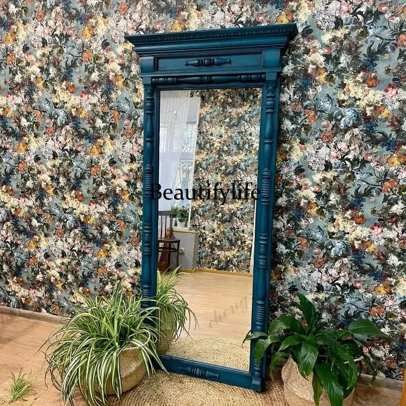 HR Full-length mirror household French retro fitting medieval house silent wind living room cloakroom floor mirror
HR Full-length mirror household French retro fitting medieval house silent wind living room cloakroom floor mirror