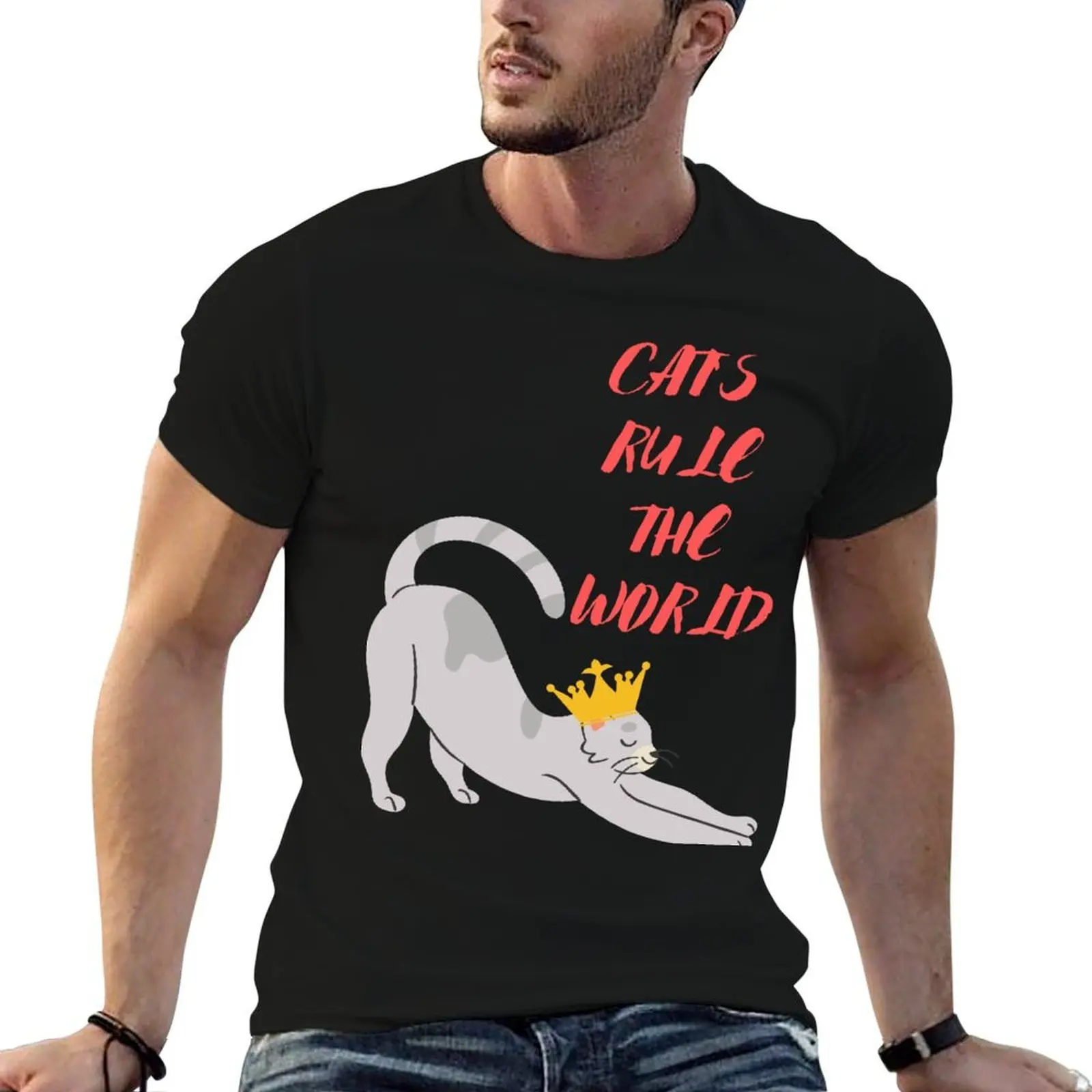 Cats Rule The World T-Shirt cotton tshirt 100% anime t shirts for man T-Shirt
Cats Rule The World T-Shirt cotton tshirt 100% anime t shirts for man T-Shirt
