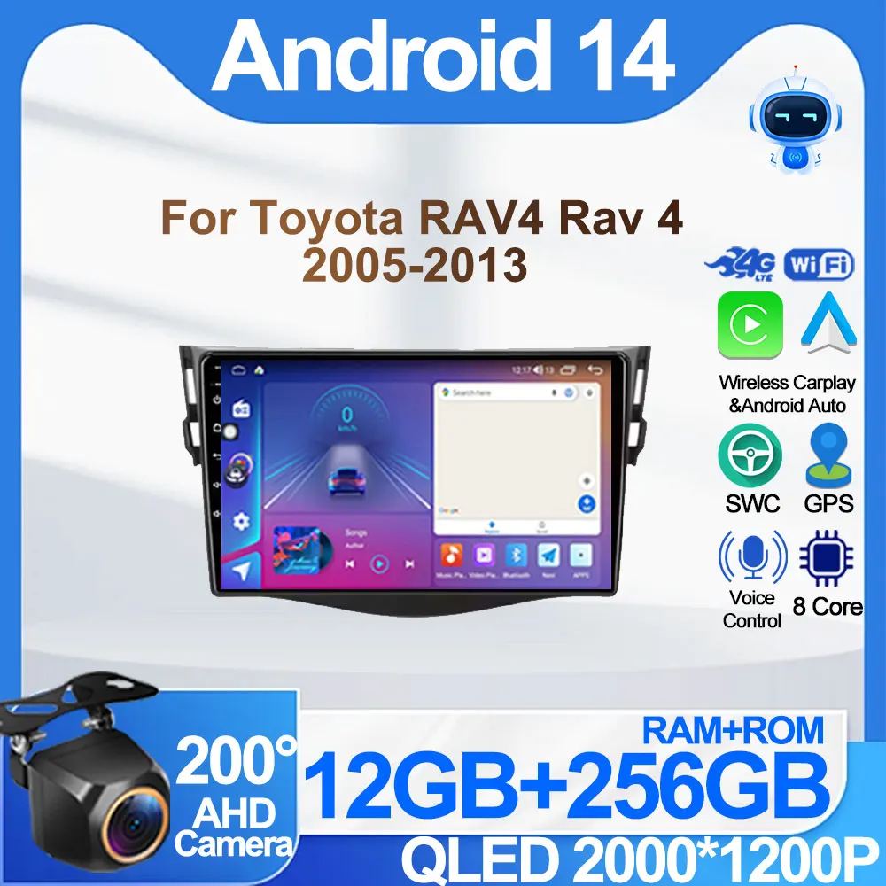 Автомобильный радиоприемник Android 14 для Toyota RAV4 Rav 4 2005-2013, мультимедийный плеер, 2Din Carplay, DSP-навигация, GPS, 4G, WIFI, стерео головное устройство
Автомобильный радиоприемник Android 14 для Toyota RAV4 Rav 4 2005-2013, мультимедийный плеер, 2Din Carplay, DSP-навигация, GPS, 4G, WIFI, стерео головное устройство