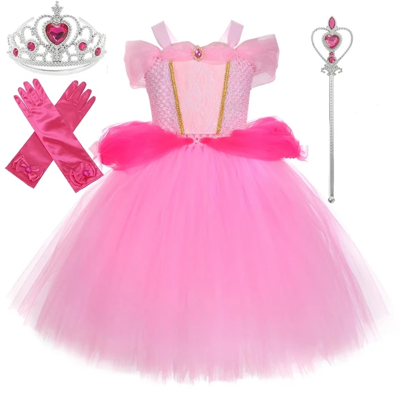 Pink Sleeping Beauty Aurora Costumes for Girls Fancy Clothes Kids Christmas Halloween Lined Dresses Princess Birthday Outfit
Pink Sleeping Beauty Aurora Costumes for Girls Fancy Clothes Kids Christmas Halloween Lined Dresses Princess Birthday Outfit