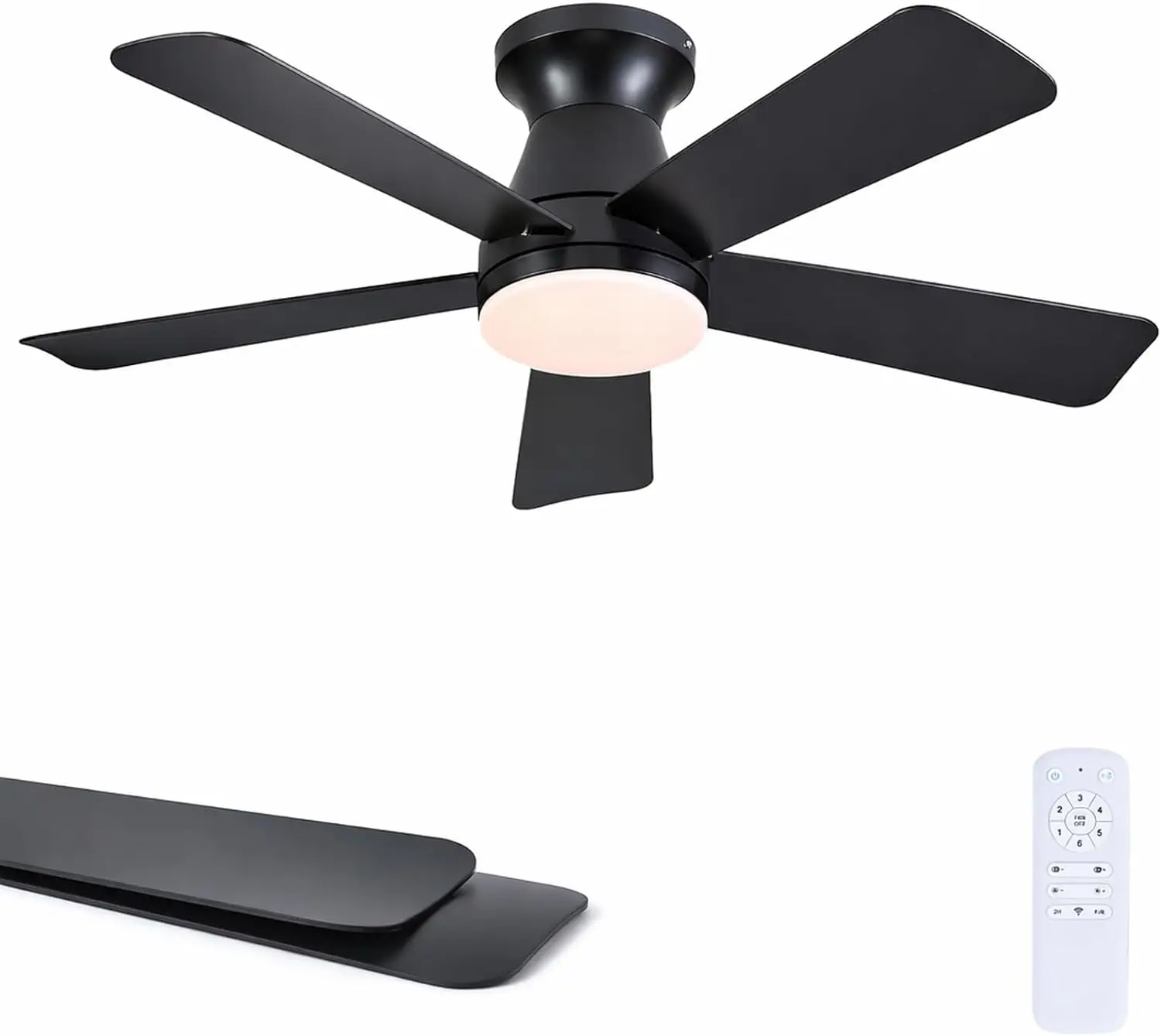 41" Black Low Profile Ceiling Fans with Lights and Remote, Modern Flush Mount Ceiling Fan Light with Quiet Reversible D
41" Black Low Profile Ceiling Fans with Lights and Remote, Modern Flush Mount Ceiling Fan Light with Quiet Reversible D