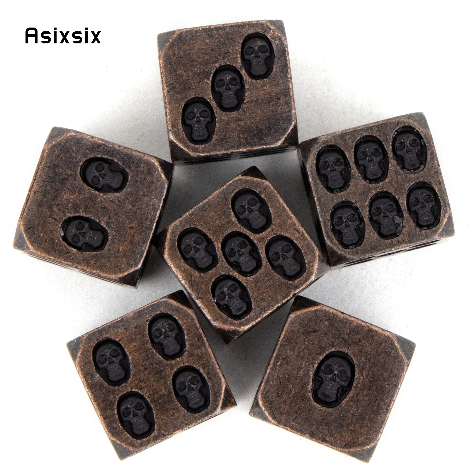 6 Pcs Copper Skull Metal Dice Perfect For Card Games Board Games For Critical Role, Rpgs, D&D
6 Pcs Copper Skull Metal Dice Perfect For Card Games Board Games For Critical Role, Rpgs, D&D