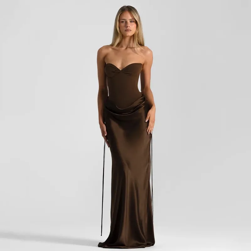FL New Sexy Solid Color Slim Fit Waist-Cinching Strapless Dress Draped Long Skirt Ribbon Long Skirt Two-Piece Set 2026
FL New Sexy Solid Color Slim Fit Waist-Cinching Strapless Dress Draped Long Skirt Ribbon Long Skirt Two-Piece Set 2026