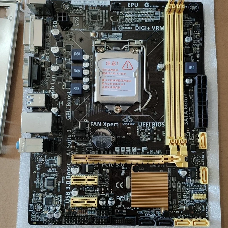 used for ASUS B85M‑F LGA1150 Intel B85 mATX Motherboard DDR3 VGA DVI USB3.0
used for ASUS B85M‑F LGA1150 Intel B85 mATX Motherboard DDR3 VGA DVI USB3.0