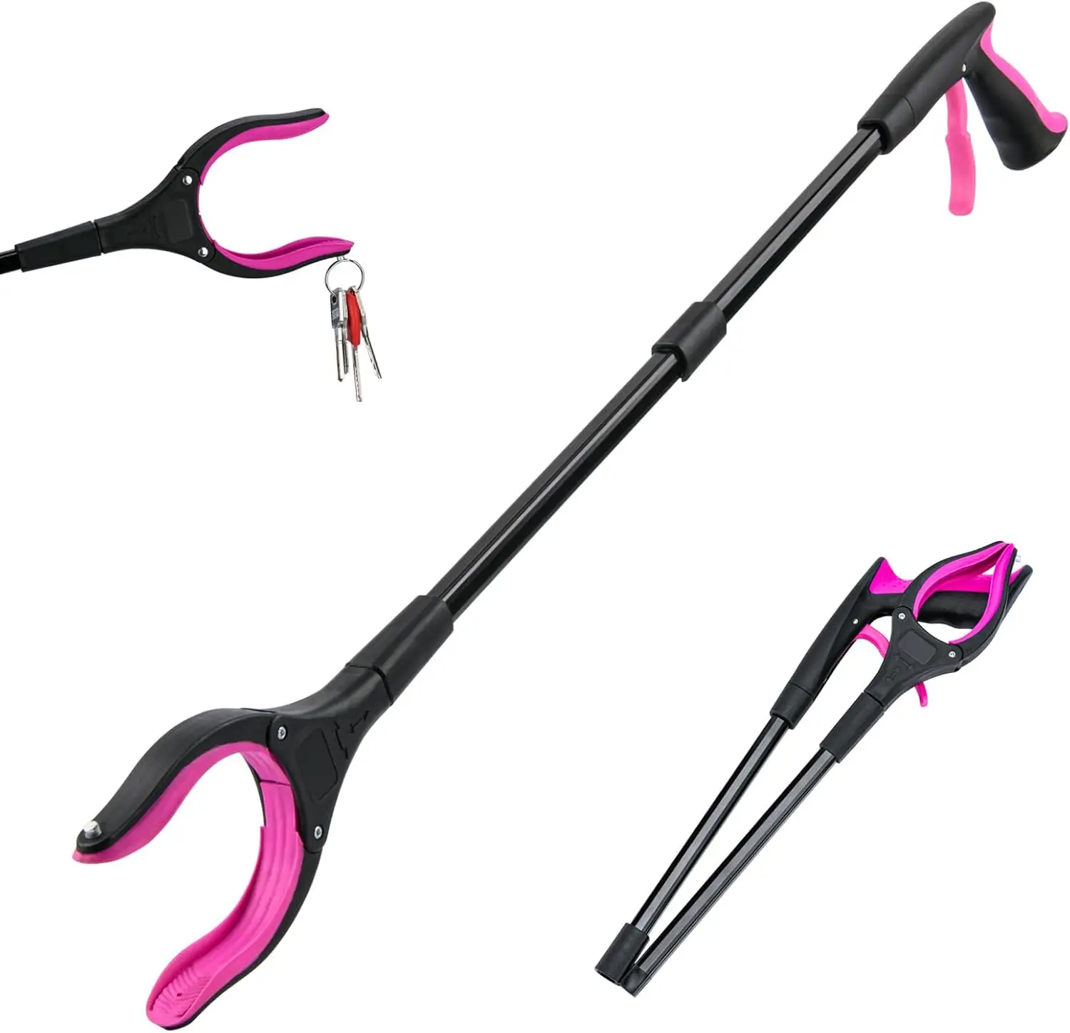 32" Grabber Reacher Tool, 360° Rotating Head, Wide Jaw, Foldable, Anti-Slip, Magnet, 4" Opening for Seniors, Purple
32" Grabber Reacher Tool, 360° Rotating Head, Wide Jaw, Foldable, Anti-Slip, Magnet, 4" Opening for Seniors, Purple