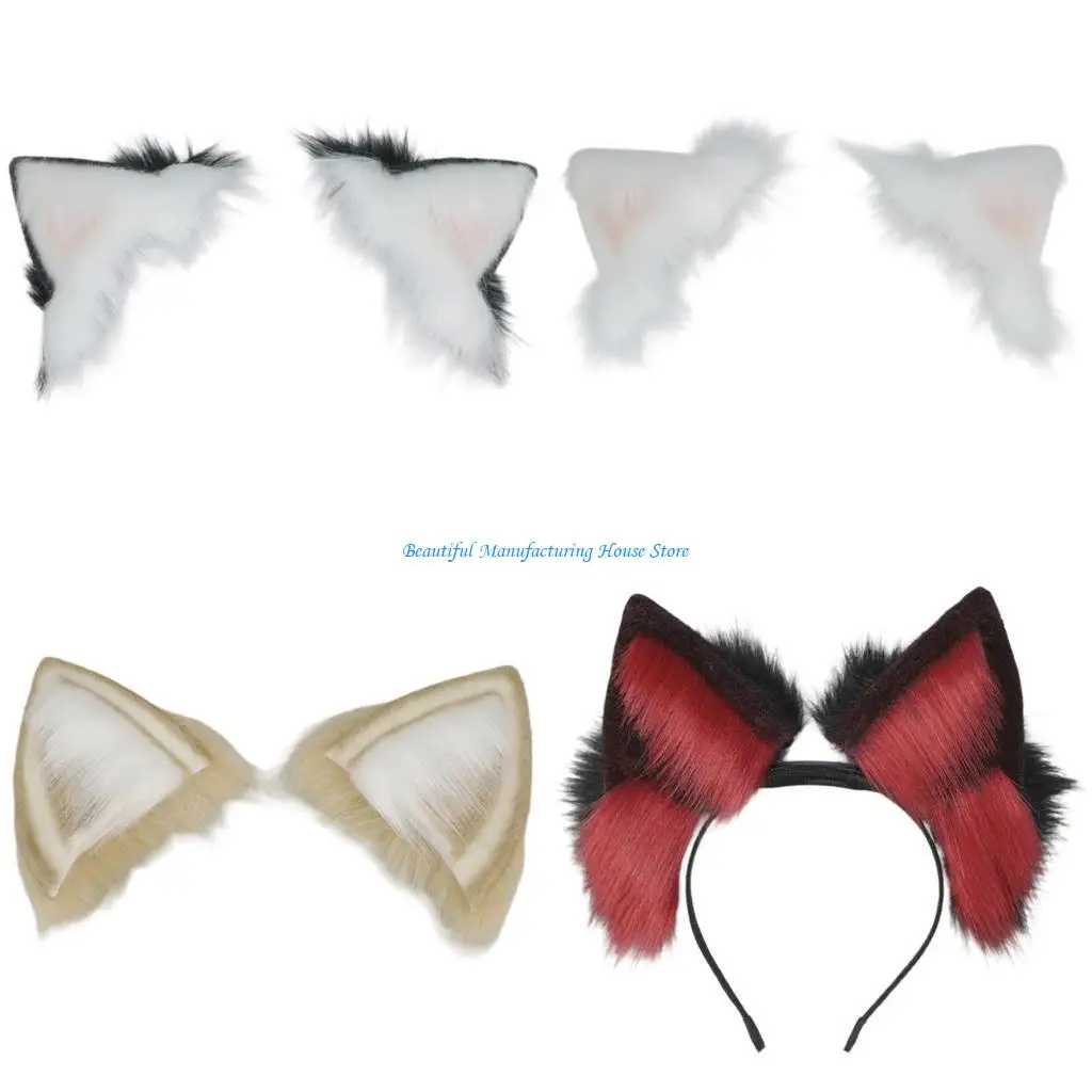 E56A Realistic Wolf Ear Headbands Carnivals Party Plush Headpiece Movie Enthusiasts Party Role Play Animes Makeup Hairband
E56A Realistic Wolf Ear Headbands Carnivals Party Plush Headpiece Movie Enthusiasts Party Role Play Animes Makeup Hairband