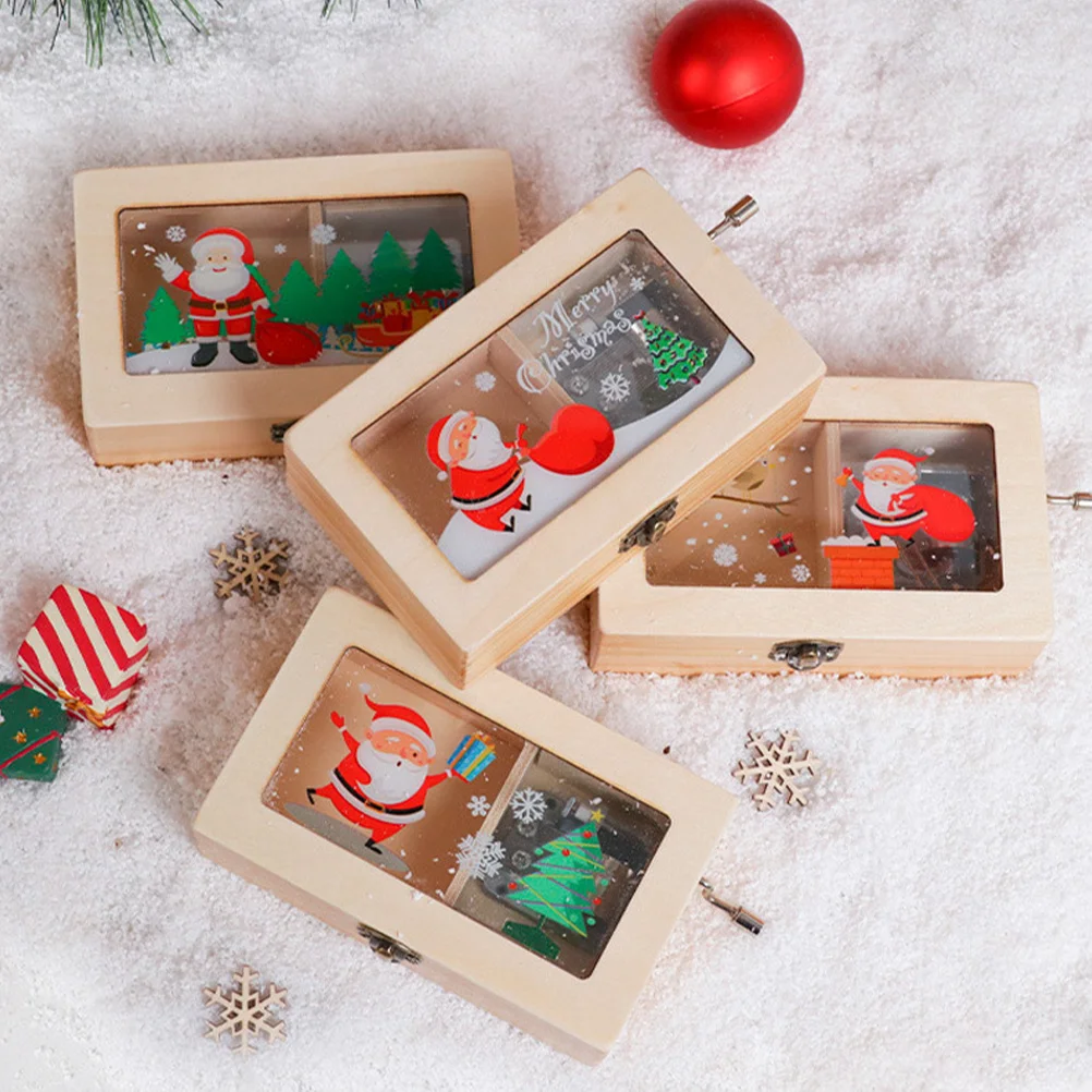 Christmas Music Box Wooden Manual Hand-Cranked Melody Box Decoration Creative Home Table Decor Desktop Festival Ornament Gift
Christmas Music Box Wooden Manual Hand-Cranked Melody Box Decoration Creative Home Table Decor Desktop Festival Ornament Gift