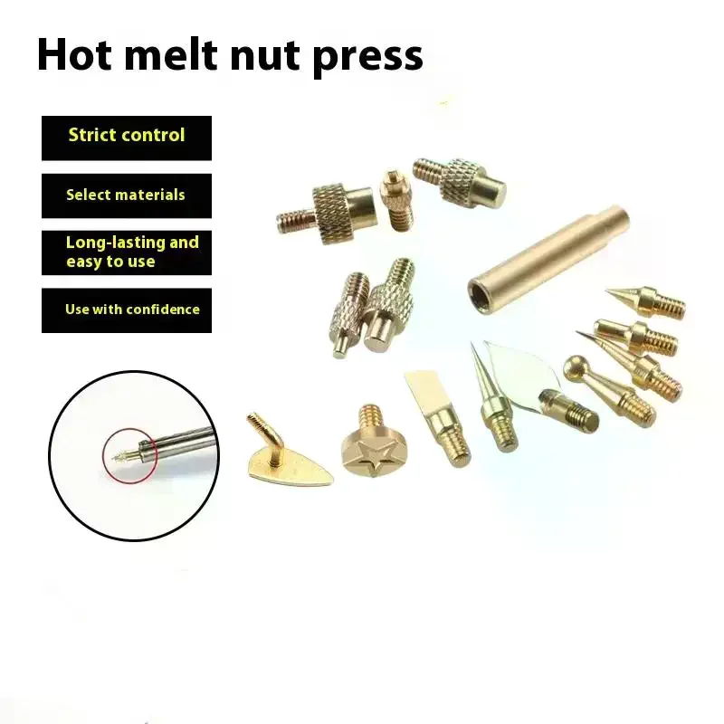 Tool Soldering 7/9/10Pcs M2 M3 M4 M5 M6 M8 3D Heat Insert Nut Iron Tip Brass Thread Embedded Kit for Plastic Printer
Tool Soldering 7/9/10Pcs M2 M3 M4 M5 M6 M8 3D Heat Insert Nut Iron Tip Brass Thread Embedded Kit for Plastic Printer