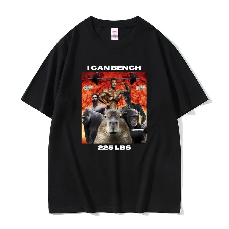 Fitness Exercise I Can Bench 225 Pounds Monkey Capybara T-shirt Men's Funny Graphic Tshirt Men Women Pure Cotton Loose Tee Shirt
Fitness Exercise I Can Bench 225 Pounds Monkey Capybara T-shirt Men's Funny Graphic Tshirt Men Women Pure Cotton Loose Tee Shirt