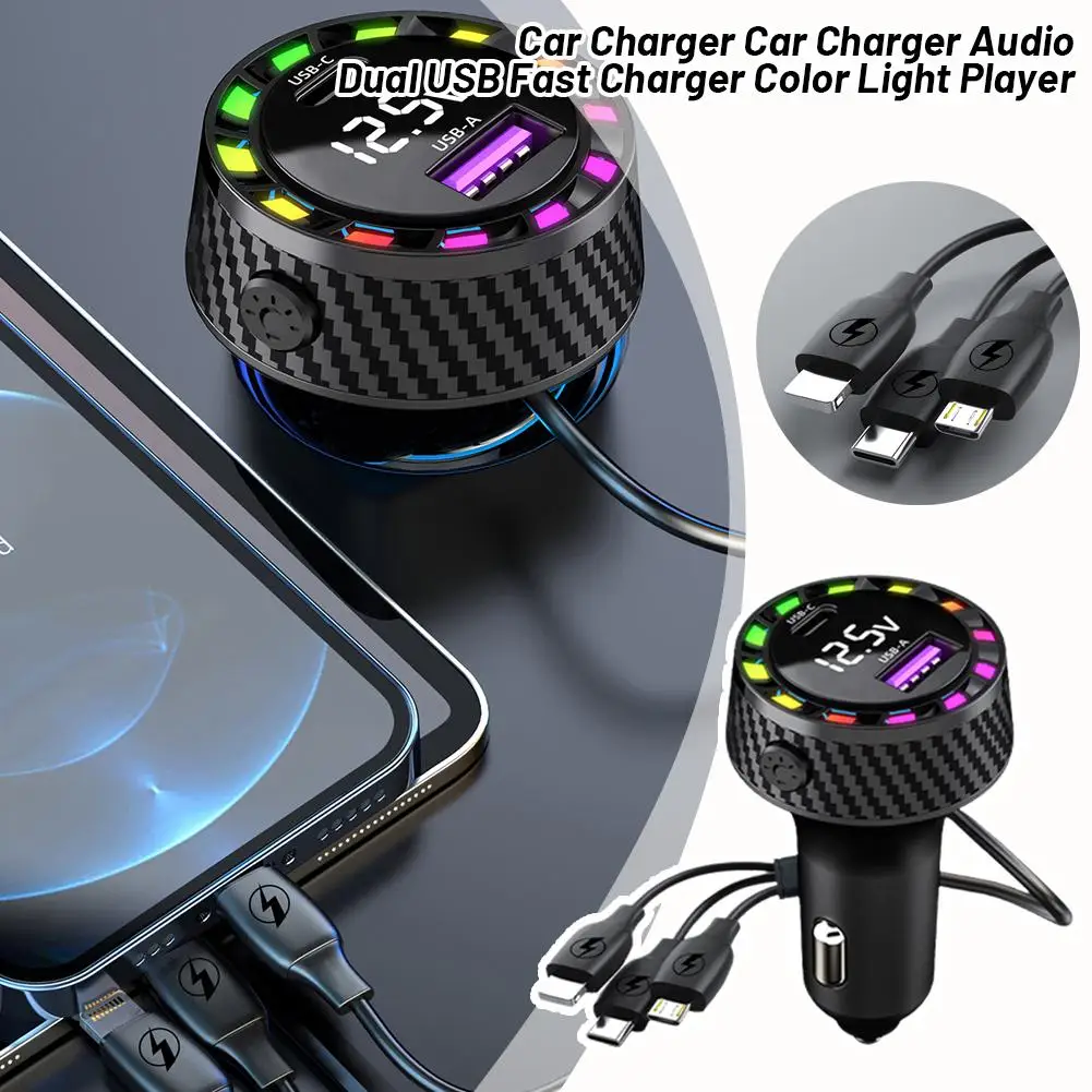 Car Charger USB Port Fast Charging Adapter with LED Light Voltage Monitor FM Bluetooth Transmitter for IPhone OPPO S4G2
Car Charger USB Port Fast Charging Adapter with LED Light Voltage Monitor FM Bluetooth Transmitter for IPhone OPPO S4G2