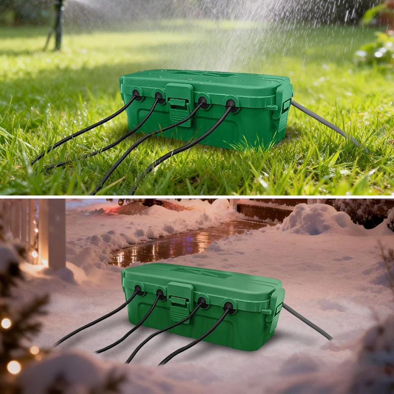 Weatherproof Extension Cord Safety Cover Medium Waterproof Outdoor Connection Box for Outdoor Plug/String Lights/Cables/Wires
Weatherproof Extension Cord Safety Cover Medium Waterproof Outdoor Connection Box for Outdoor Plug/String Lights/Cables/Wires