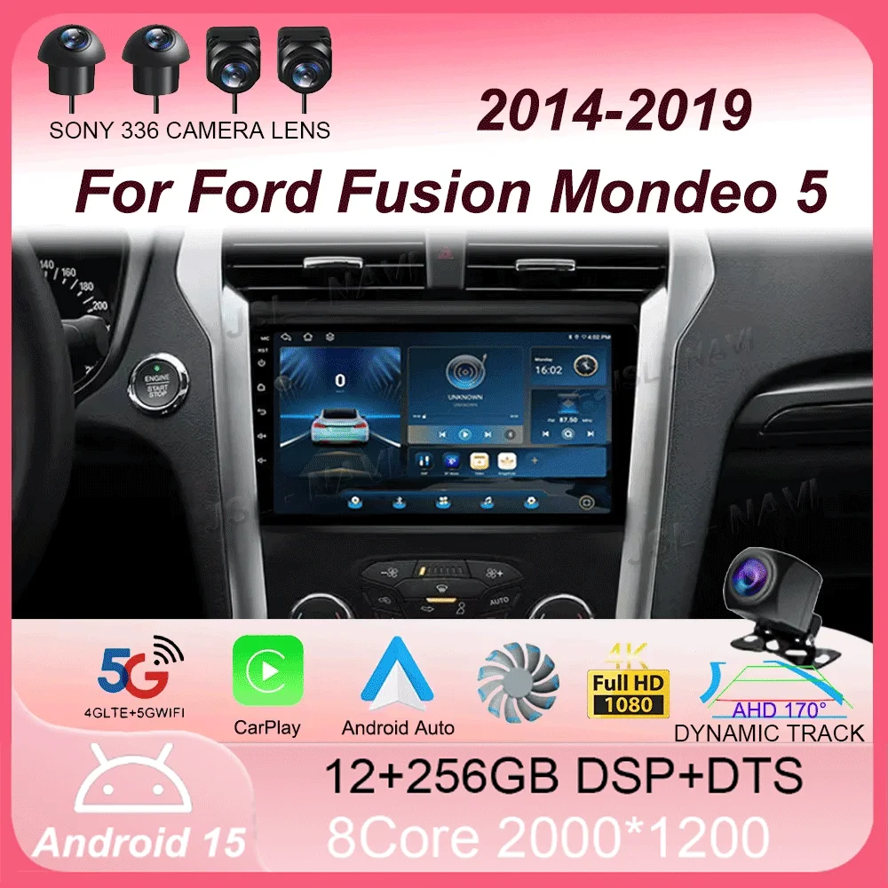 Carplay Auto For Ford Fusion Mondeo 5 2014 - 2019 Car Radio Multimedia Android 15 Video Player Navigation GPS No 2Din 2 Din DVD
Carplay Auto For Ford Fusion Mondeo 5 2014 - 2019 Car Radio Multimedia Android 15 Video Player Navigation GPS No 2Din 2 Din DVD