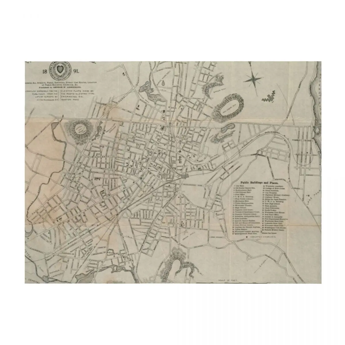 Vintage Map of Worcester MA (1891) Throw Blanket Hairys Moving Loose Luxury Blankets
Vintage Map of Worcester MA (1891) Throw Blanket Hairys Moving Loose Luxury Blankets