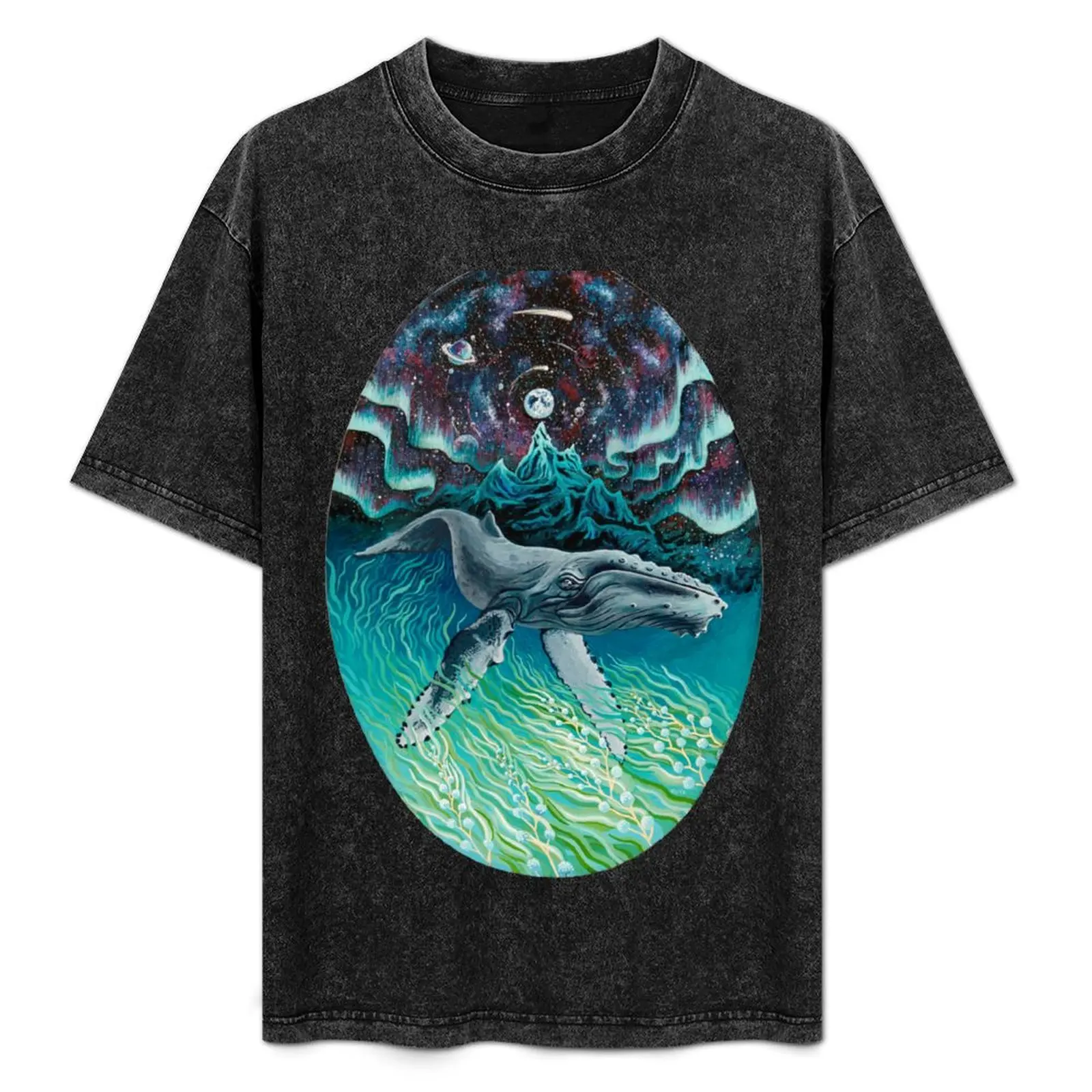 Whale Northern Lights T-Shirt Summer Print Short Sleeve Tee
Whale Northern Lights T-Shirt Summer Print Short Sleeve Tee