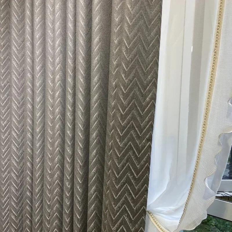 Grey Fashion Herringbone Pattern Curtains for Living Dining Room Bedroom Luxury High Shading Elegant Customize Curtain
Grey Fashion Herringbone Pattern Curtains for Living Dining Room Bedroom Luxury High Shading Elegant Customize Curtain