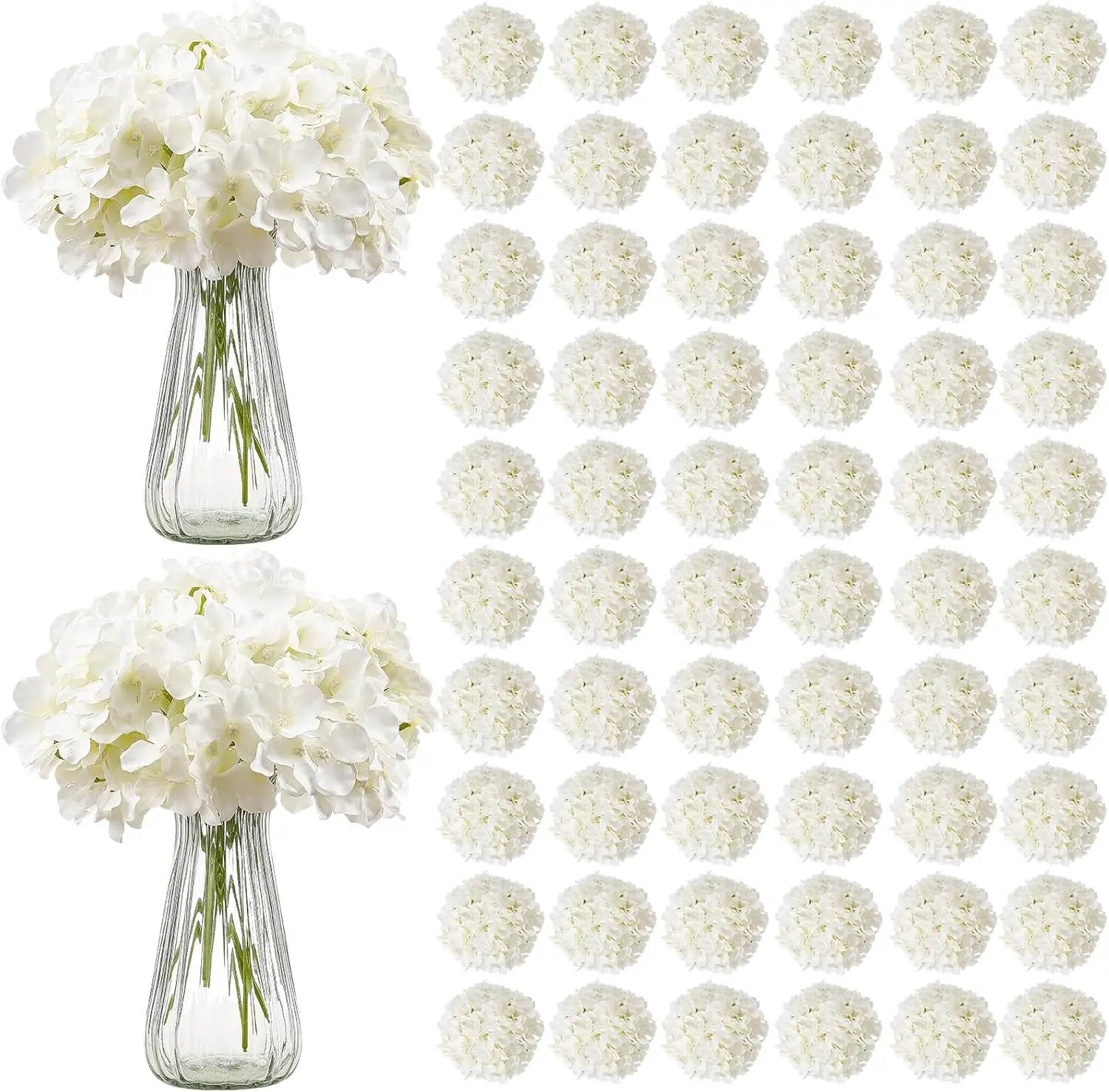 205 Pcs Real Looking White Silk Fake Hydrangea Bulk for DIY Wedding Bouquets, Home Centerpieces, Party Decor
205 Pcs Real Looking White Silk Fake Hydrangea Bulk for DIY Wedding Bouquets, Home Centerpieces, Party Decor
