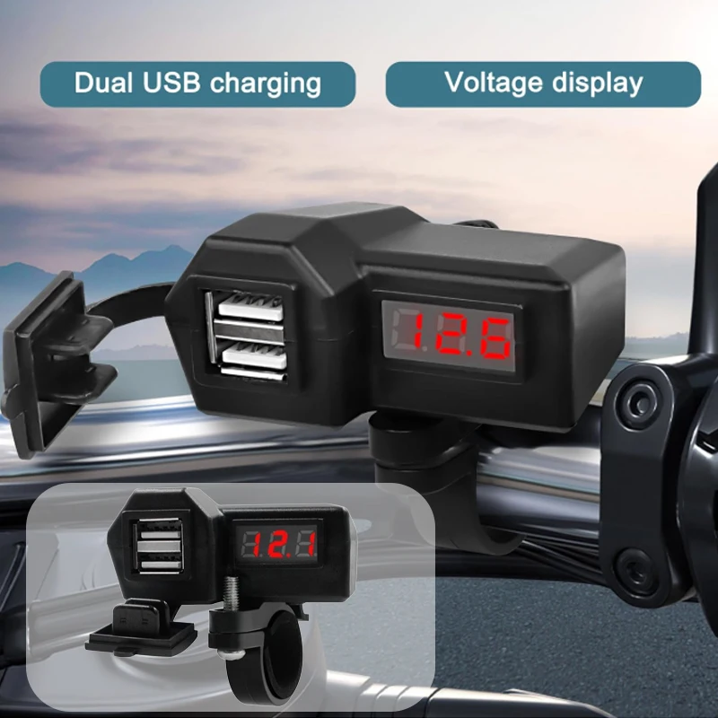 Waterproof Motorcycle USB Charger 2-Port + Voltage Display - Quick Charge 3.0 for Harley, Cruisers, Motorbike Accessories
Waterproof Motorcycle USB Charger 2-Port + Voltage Display - Quick Charge 3.0 for Harley, Cruisers, Motorbike Accessories
