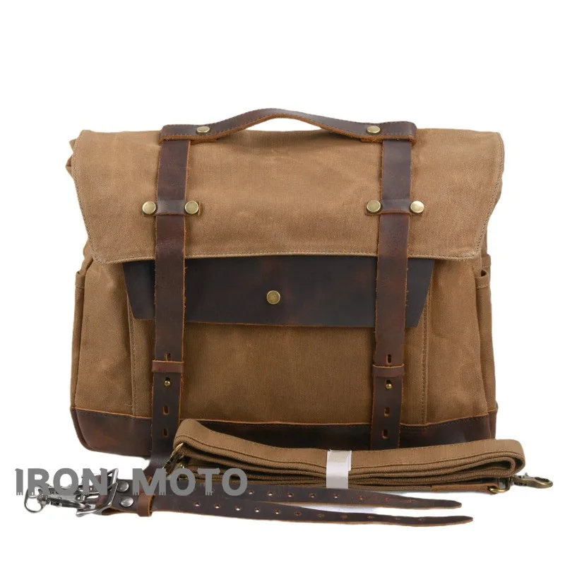 Retro Motorcycle Saddle Bag Universal Waterproof Oil Wax Canvas Messenger Bag Motorcycles Cruisers Side Bag Large Capacity
Retro Motorcycle Saddle Bag Universal Waterproof Oil Wax Canvas Messenger Bag Motorcycles Cruisers Side Bag Large Capacity