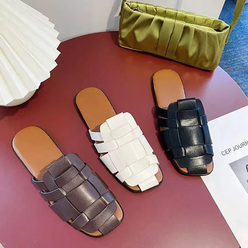 2022 Summer Outdoor Beach Flats Shoes Woven Slip On Shoes Mules Shoes Women's Slippers Slides Hollow Sandals Square Toe Casual
2022 Summer Outdoor Beach Flats Shoes Woven Slip On Shoes Mules Shoes Women's Slippers Slides Hollow Sandals Square Toe Casual