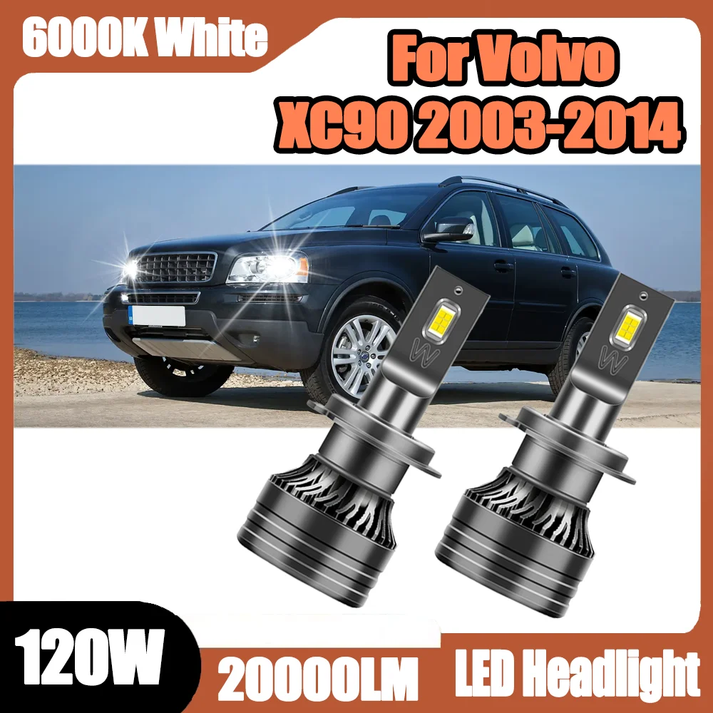 2PCS 6000K White 3570 CSP Chips H7 Canbus Car Headlight High Power 120W LED Headlight Canbus No Error For Volvo XC90 2003-2014
2PCS 6000K White 3570 CSP Chips H7 Canbus Car Headlight High Power 120W LED Headlight Canbus No Error For Volvo XC90 2003-2014
