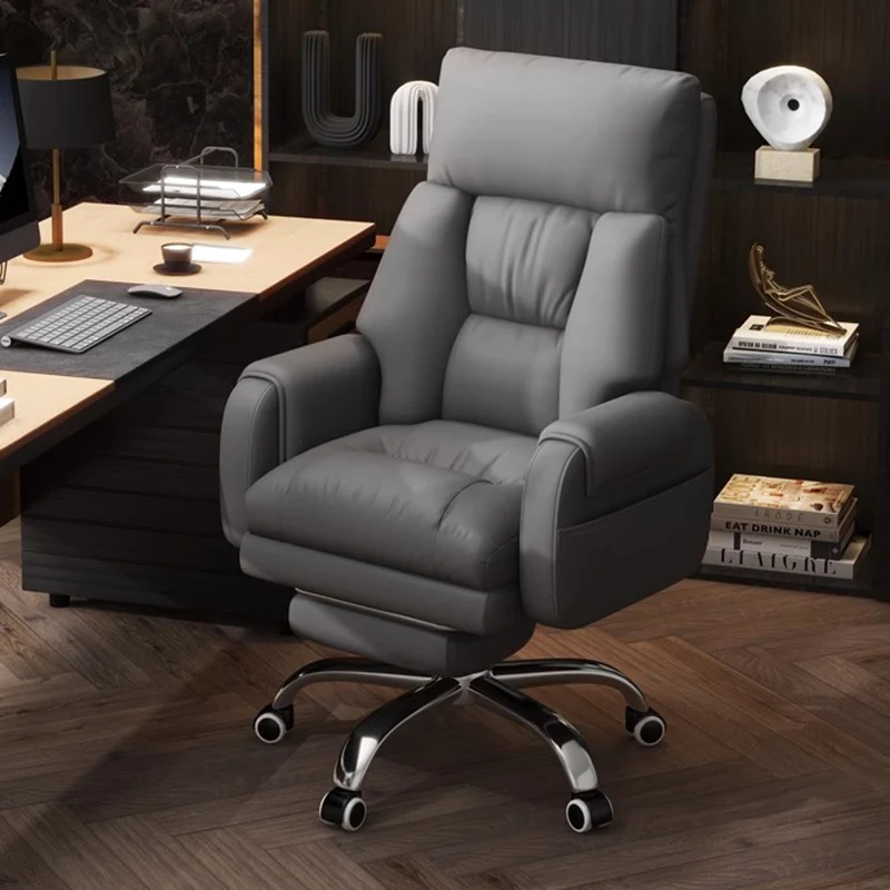 Leather Support Back Office Chairs Armrests Luxury Study Recliner Office Chairs Mobile Swivel Cadeira Furniture Accessories
Leather Support Back Office Chairs Armrests Luxury Study Recliner Office Chairs Mobile Swivel Cadeira Furniture Accessories