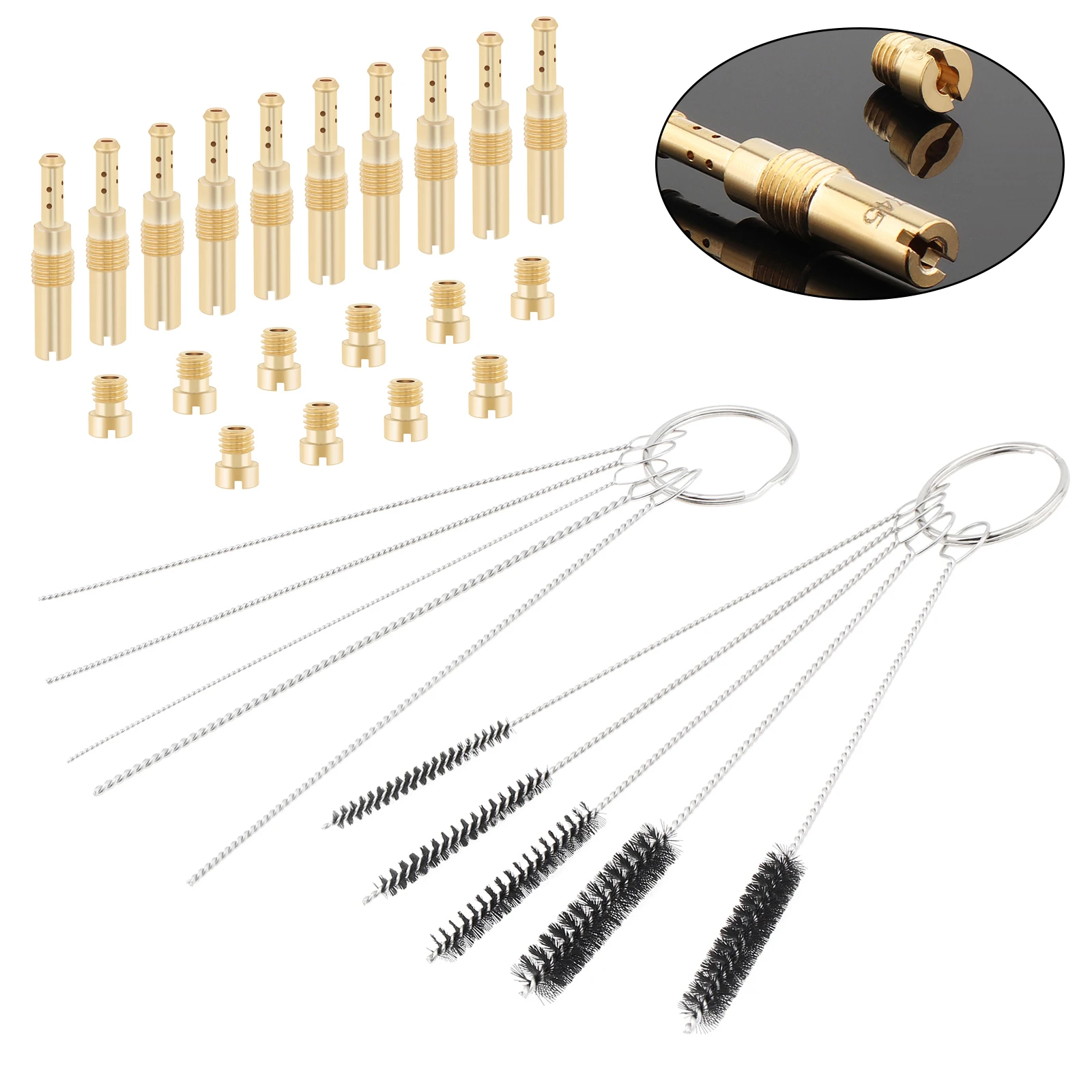 20pcs Slow Main Jet Carburetor Nozzle Modified Kit Fit for Keihin OKO KOSO PWK PWM PE 5pcs Cleaning Needles 30pcs Brass Nozzles
20pcs Slow Main Jet Carburetor Nozzle Modified Kit Fit for Keihin OKO KOSO PWK PWM PE 5pcs Cleaning Needles 30pcs Brass Nozzles