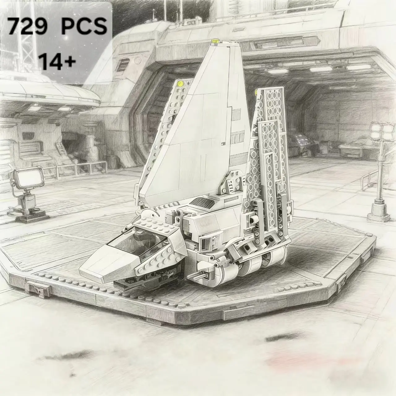 729 деталей MOC: модель имперского звездолета класса Lambda T в среднем масштабе, конструктор, рождественский подарок, креативная идея для сборки, кирпичики для детей
729 деталей MOC: модель имперского звездолета класса Lambda T в среднем масштабе, конструктор, рождественский подарок, креативная идея для сборки, кирпичики для детей