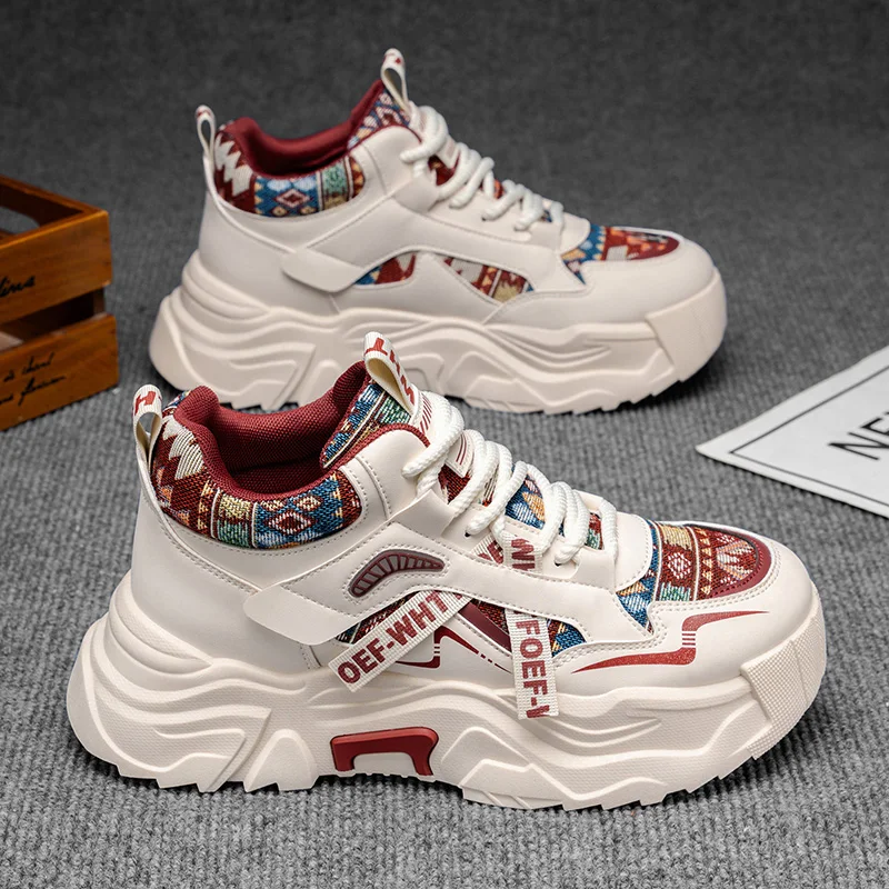 High-Top Men's Shoes Spring Trend Casual Running Anti-Slip Sports Thick Bottom Heightening White Dad Shoes Korean Style
High-Top Men's Shoes Spring Trend Casual Running Anti-Slip Sports Thick Bottom Heightening White Dad Shoes Korean Style