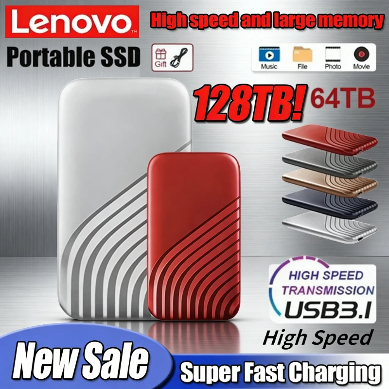 Портативный SSD-накопитель Lenovo 2 ТБ, 4 ТБ, 8 ТБ для ноутбука, внешний жесткий диск Type-C, высокоскоростной USB 3.1
Портативный SSD-накопитель Lenovo 2 ТБ, 4 ТБ, 8 ТБ для ноутбука, внешний жесткий диск Type-C, высокоскоростной USB 3.1