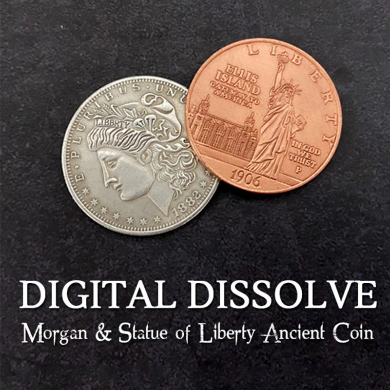 Digital Dissolve Morgan & Statue of Liberty Ancient Coin Magic Tricks Coin Change Close up Illusion Magia Magie Magician Gimmick
Digital Dissolve Morgan & Statue of Liberty Ancient Coin Magic Tricks Coin Change Close up Illusion Magia Magie Magician Gimmick