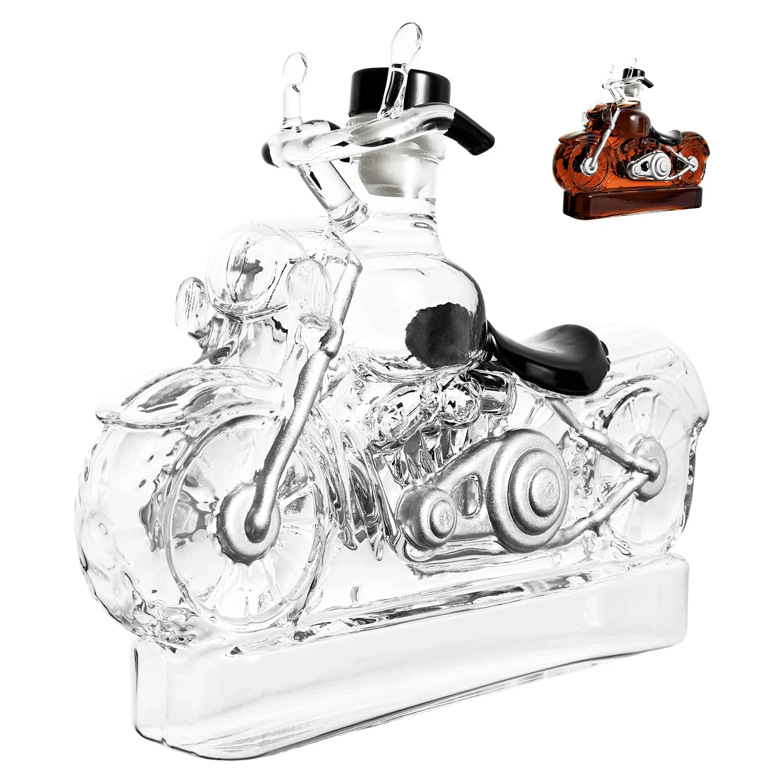 300ml High Borosilicate Glass Mustang Whiskey Bottle Motorcycle Engine Bottle V-shaped Dual Engine Whiskey Bottle Bar Accessorie
300ml High Borosilicate Glass Mustang Whiskey Bottle Motorcycle Engine Bottle V-shaped Dual Engine Whiskey Bottle Bar Accessorie