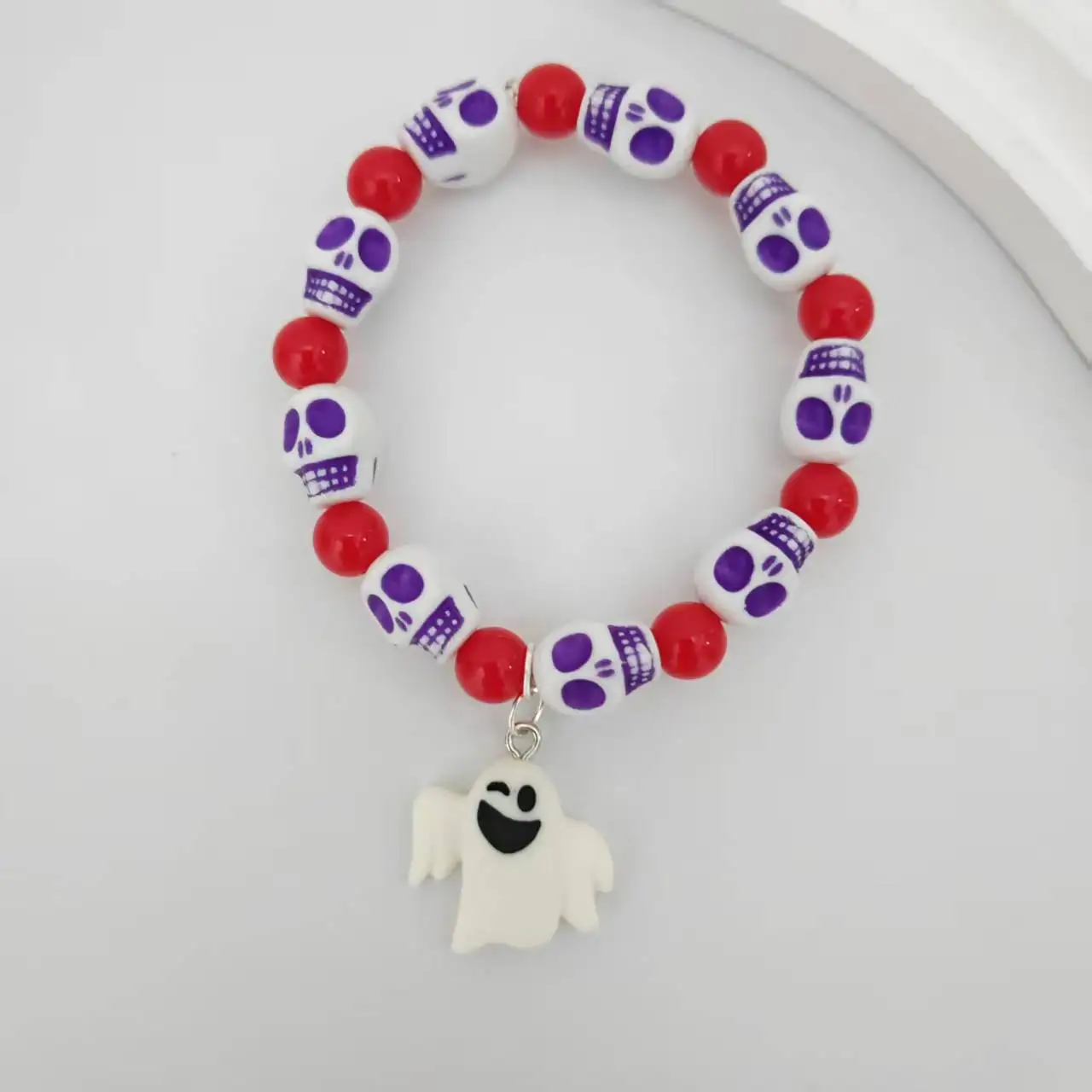 Red Purple Skull Skeleton With Ghost Pandent Bracelets for Women Men Handmade Halloween Party Jewelry Gift
Red Purple Skull Skeleton With Ghost Pandent Bracelets for Women Men Handmade Halloween Party Jewelry Gift