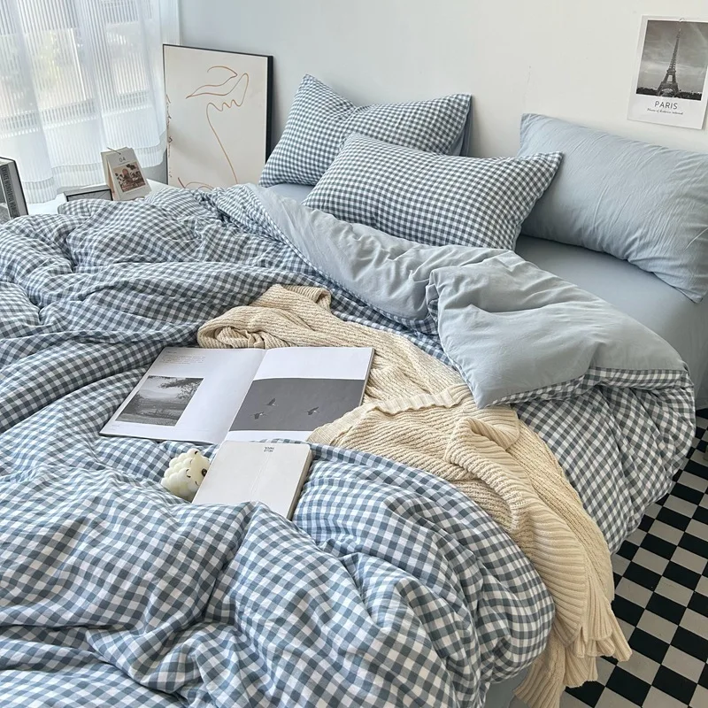 Nordic Plaid Duvet Cover Set Ins Vintage Single Queen Size Girls Boys Japanese Flat Sheet Pillowcase No Filler Bedding Set
Nordic Plaid Duvet Cover Set Ins Vintage Single Queen Size Girls Boys Japanese Flat Sheet Pillowcase No Filler Bedding Set