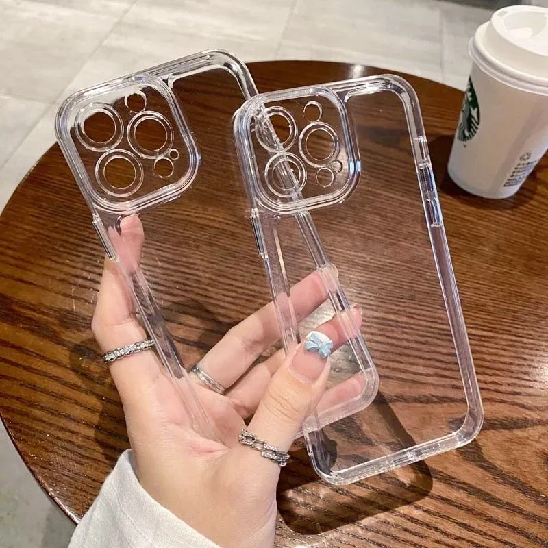 Luxury Clear Phone Case For iPhone16 15 14 13 12 11 Pro Max Mini X XR XS 16Plus Case Silicone Bumper Transparent Hard Back Cover
Luxury Clear Phone Case For iPhone16 15 14 13 12 11 Pro Max Mini X XR XS 16Plus Case Silicone Bumper Transparent Hard Back Cover