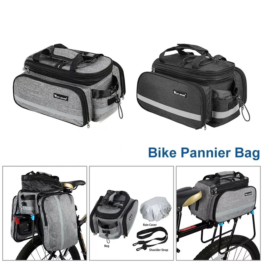 15-20L Bike Rear Rack Bag Large Capacity With Reflective Strips Shoulder Handbag With Rain Cover Portable Luggage Storage Bags
15-20L Bike Rear Rack Bag Large Capacity With Reflective Strips Shoulder Handbag With Rain Cover Portable Luggage Storage Bags