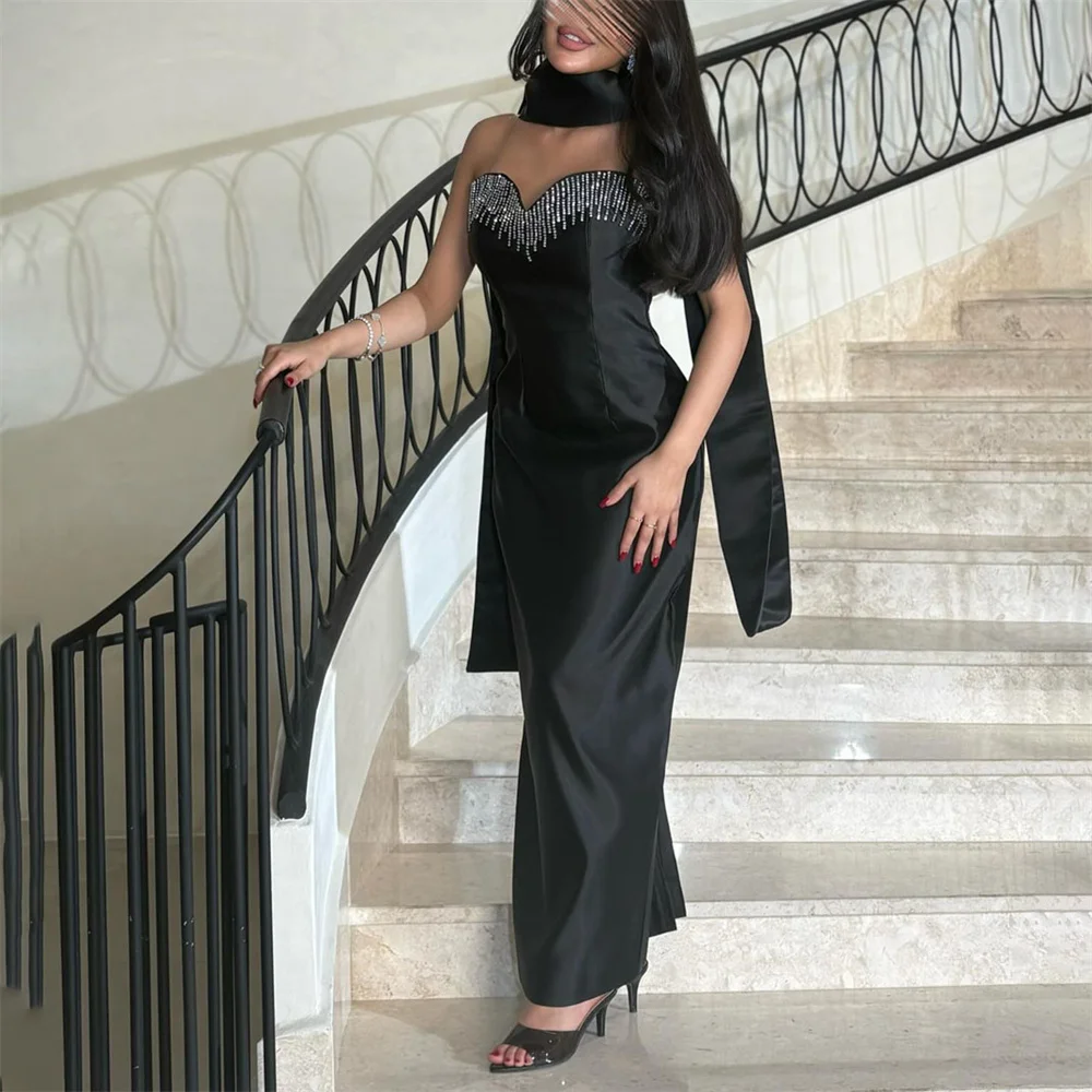 ROYET High Neck Sweetheart Short Sleeve Mermaid Evening Dress Sweep Train Ankle Length Elegant Prom Gown For Woman Customized
ROYET High Neck Sweetheart Short Sleeve Mermaid Evening Dress Sweep Train Ankle Length Elegant Prom Gown For Woman Customized