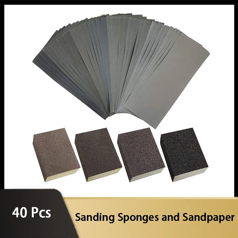 4 pcs Sanding Sponges and 36 pcs Sanding Sheets Washable Reusable Sanding Blocks 400-3000 Sandpaper for Furniture Polishing
4 pcs Sanding Sponges and 36 pcs Sanding Sheets Washable Reusable Sanding Blocks 400-3000 Sandpaper for Furniture Polishing