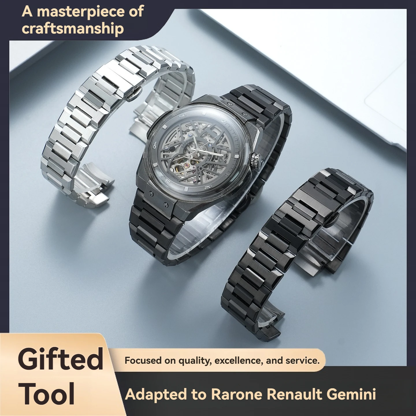 For Rarone Renault Twin Star All Models Stainless Steel Watch Bands 8840129, 8840149, 8840139, 8840239—Steel Band Accessories
For Rarone Renault Twin Star All Models Stainless Steel Watch Bands 8840129, 8840149, 8840139, 8840239—Steel Band Accessories
