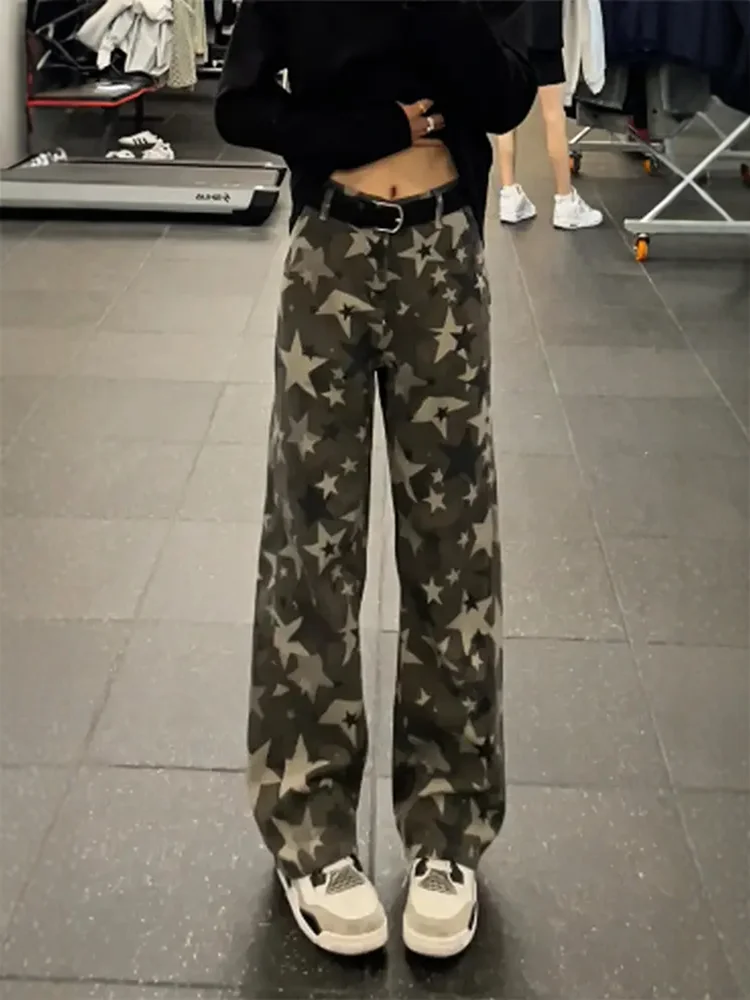 Камуфляжные брюки American High Street Stars для мужчин и женщин, дизайнерские прямые широкие джинсы с прямыми штанинами, молодежный хлопок
Камуфляжные брюки American High Street Stars для мужчин и женщин, дизайнерские прямые широкие джинсы с прямыми штанинами, молодежный хлопок