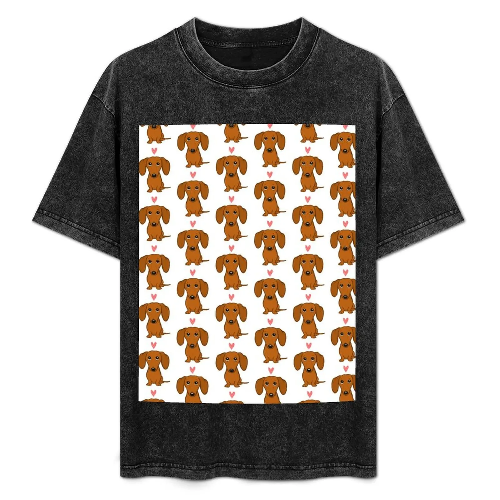 Cute Cartoon Dachshund with Heart T-Shirt Daily Work Short Sleeve Top
Cute Cartoon Dachshund with Heart T-Shirt Daily Work Short Sleeve Top