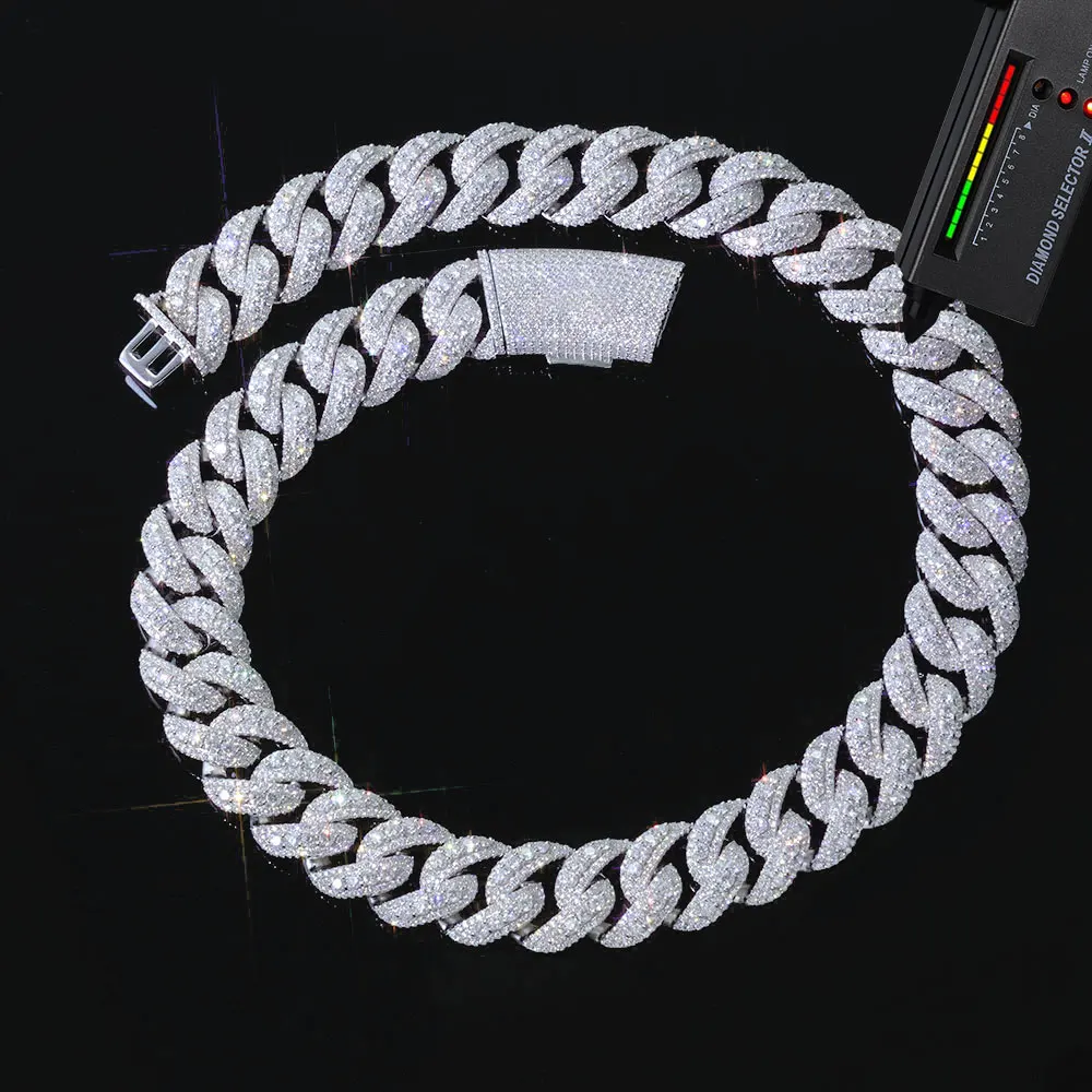 New Arrivals Miami Cuban Link Moissanite Diamond Necklace Iced Out 925 Sterling Silver 22MM VVS1 Cuban Chain
New Arrivals Miami Cuban Link Moissanite Diamond Necklace Iced Out 925 Sterling Silver 22MM VVS1 Cuban Chain
